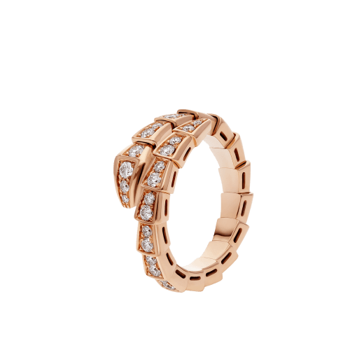 18K Gold Diamonds BVLGARI Serpenti Viper Ring