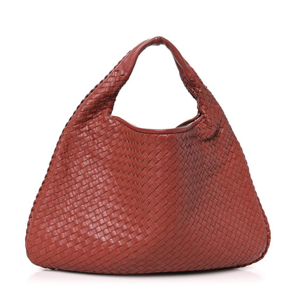 Bottega Veneta Nappa Intrecciato Large Veneta Hobo Brique
