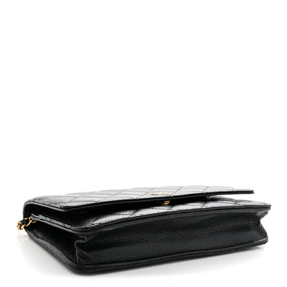 Chanel Caviar Quilted Wallet on Chain WOC Black