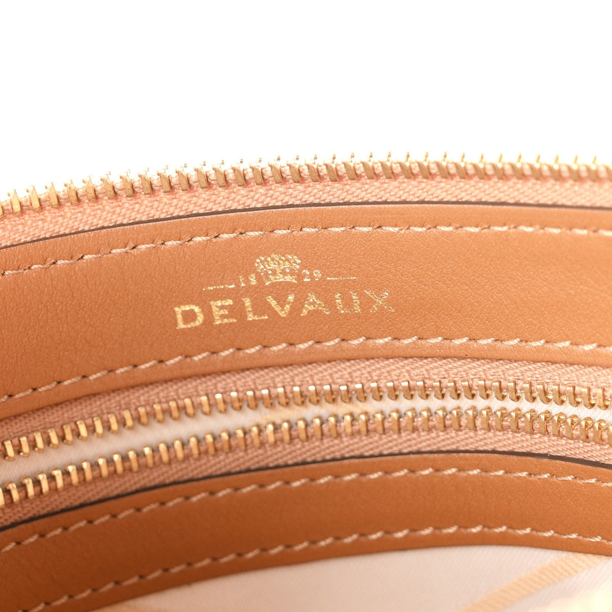 Delvaux Calfskin Louise Pochette Camel 1980322