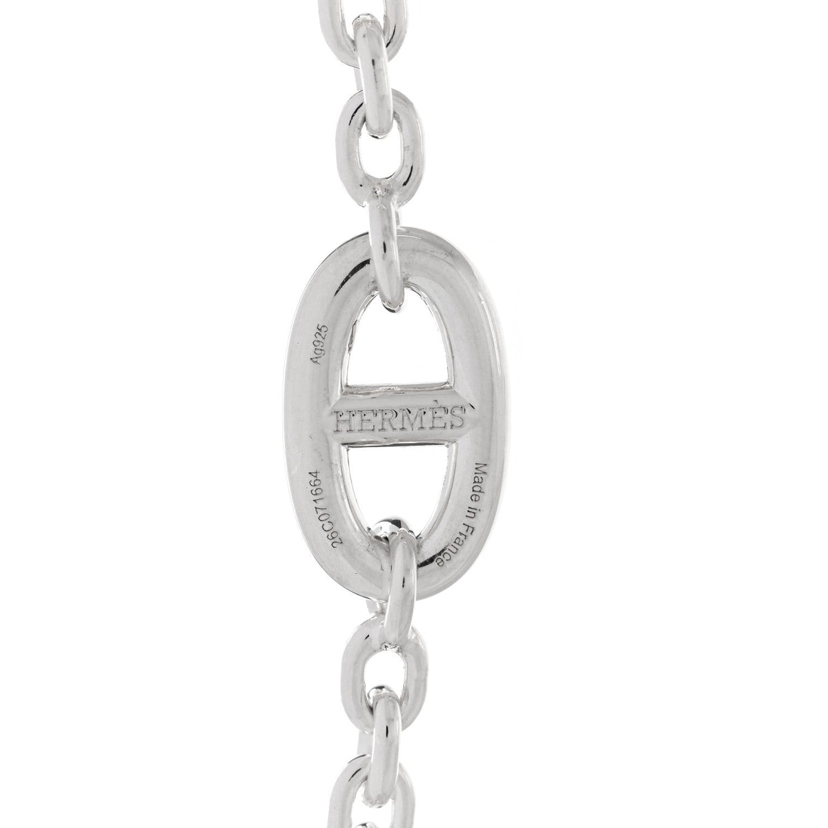 Hermes Sterling Silver Farandole Necklace 160