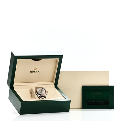Rolex Stainless Steel 18K Everose Gold 41mm Datejust Watch Sundust 126301