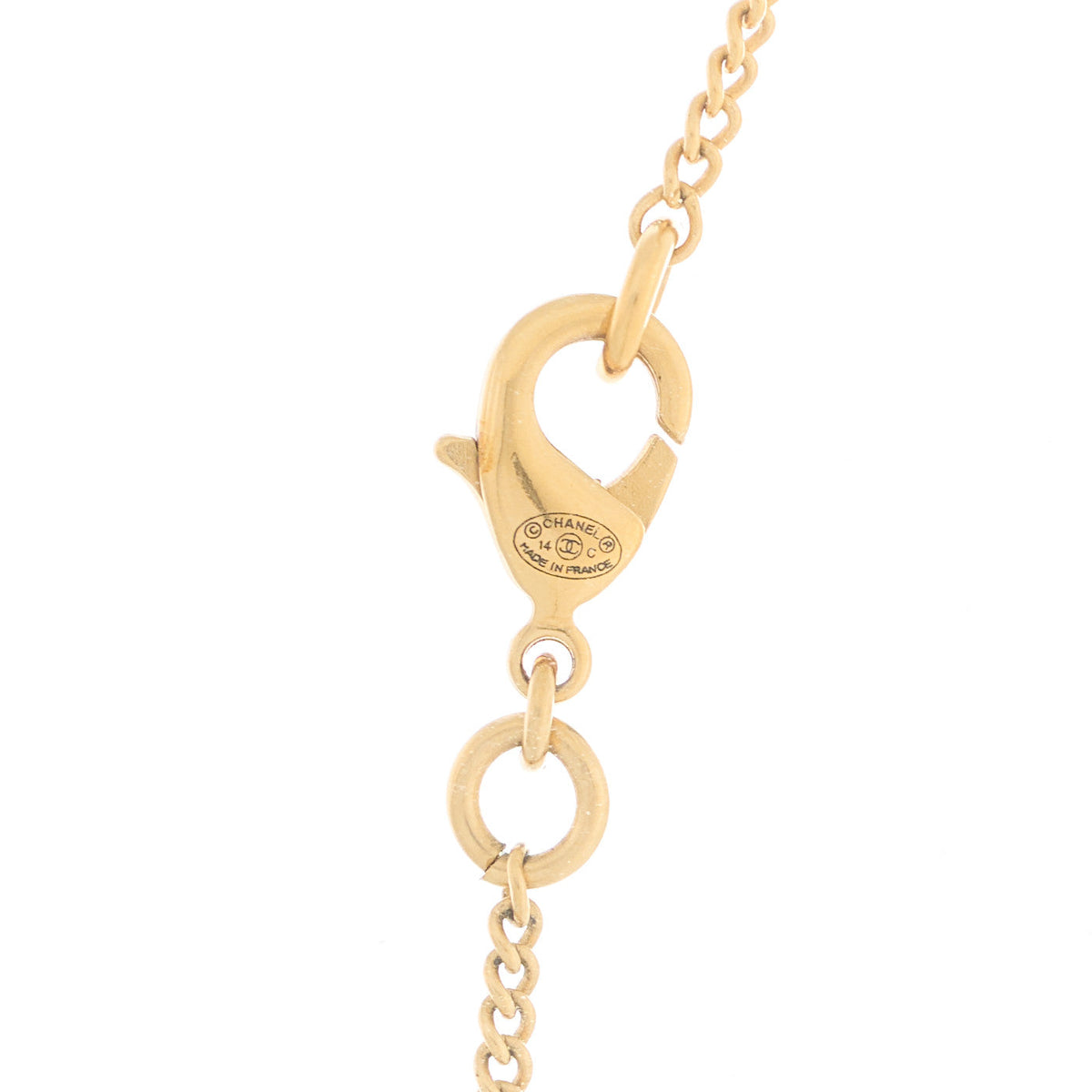Chanel Metal CC Necklace Matte Gold