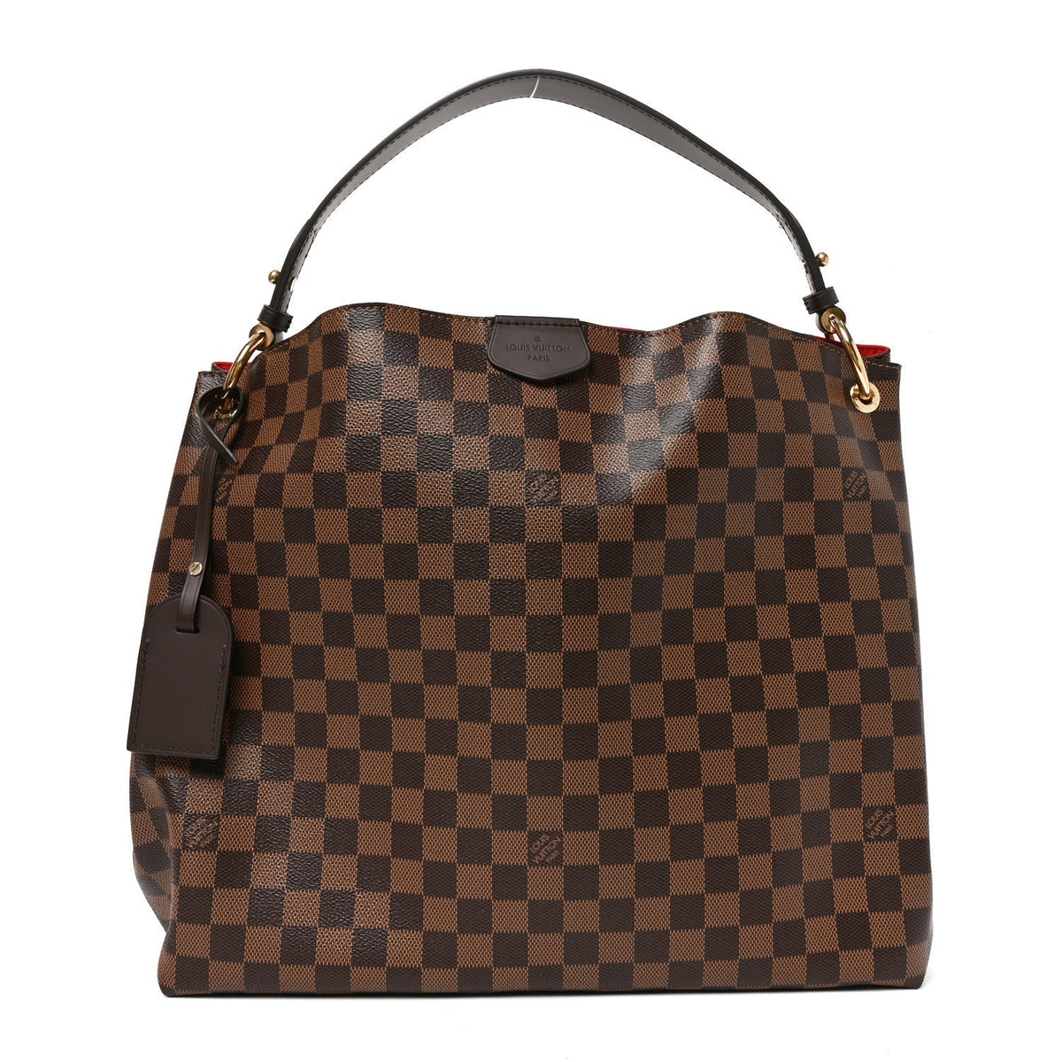 Louis Vuitton Damier Ebene Canvas Graceful MM Shoulder Bag Brown