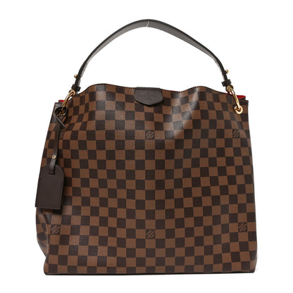 Louis Vuitton Damier Ebene Canvas Graceful MM Shoulder Bag Brown