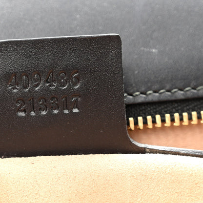 Gucci Guccissima Leather Medium Padlock Shoulder Bag Black