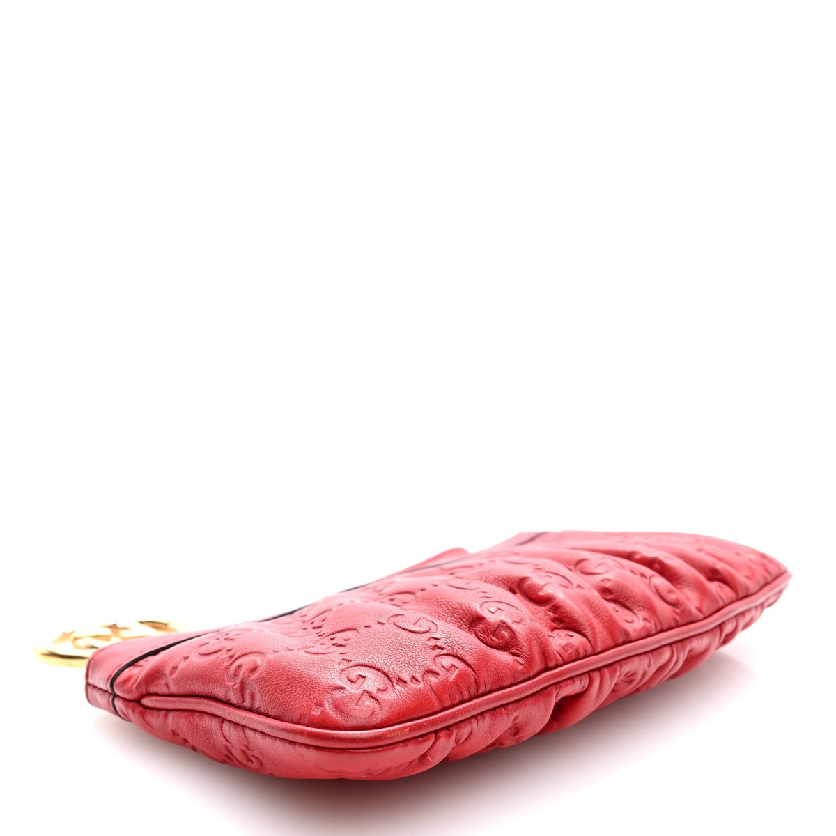 Gucci Guccissima Signature New Britt Wristlet Red