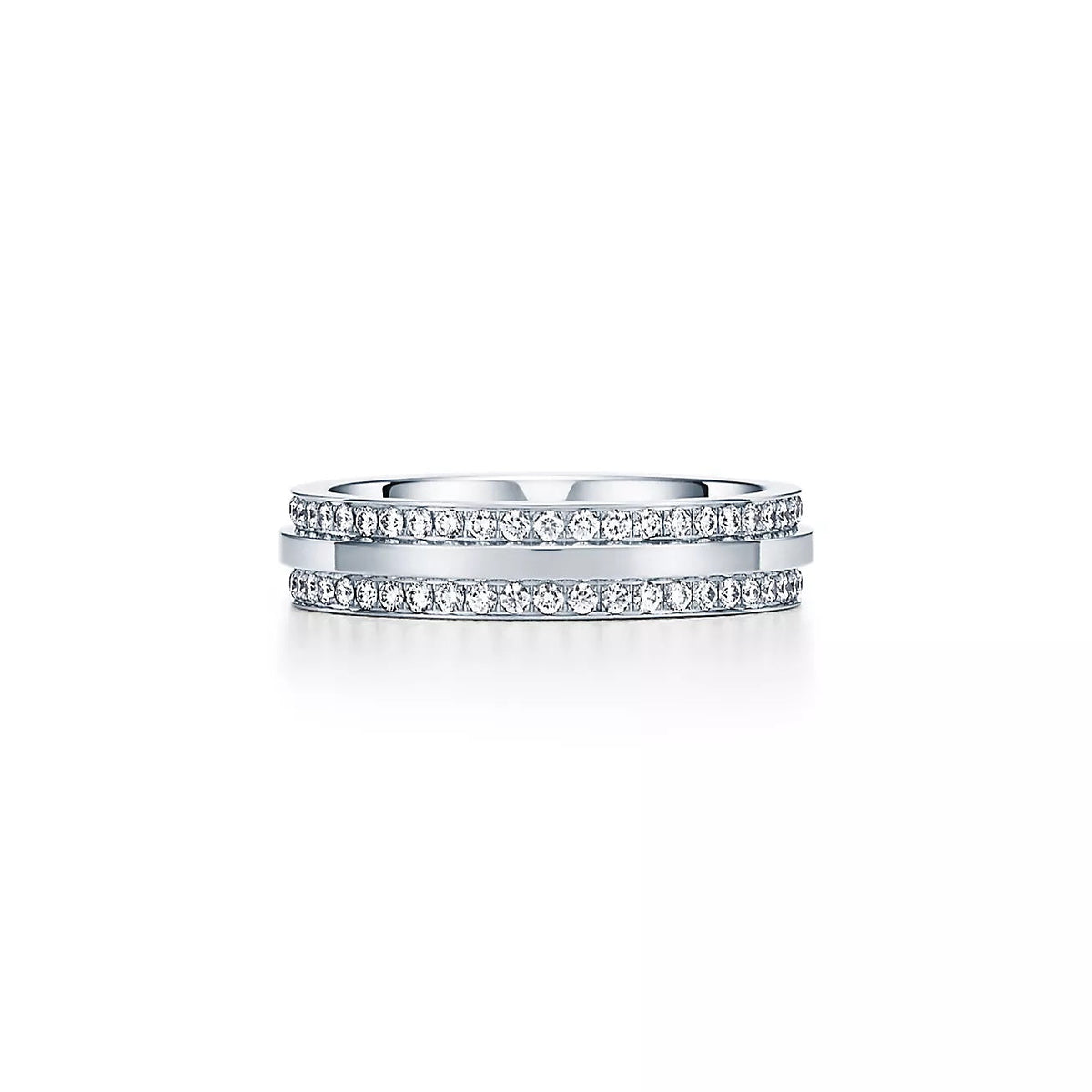 18K Gold Diamond Tiffany T Ring
