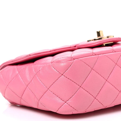 Chanel Lambskin Enamel Quilted Small Candy Hearts Flap Pink
