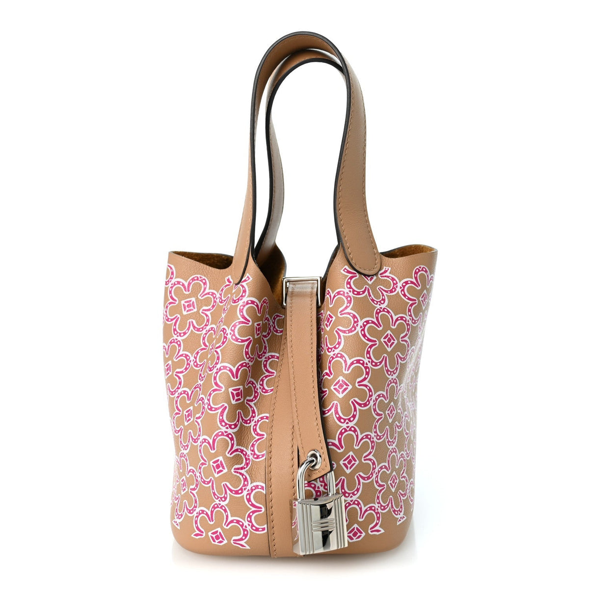 Hermes Swift Micro Lucky Daisy Picotin Lock Chai Rose White