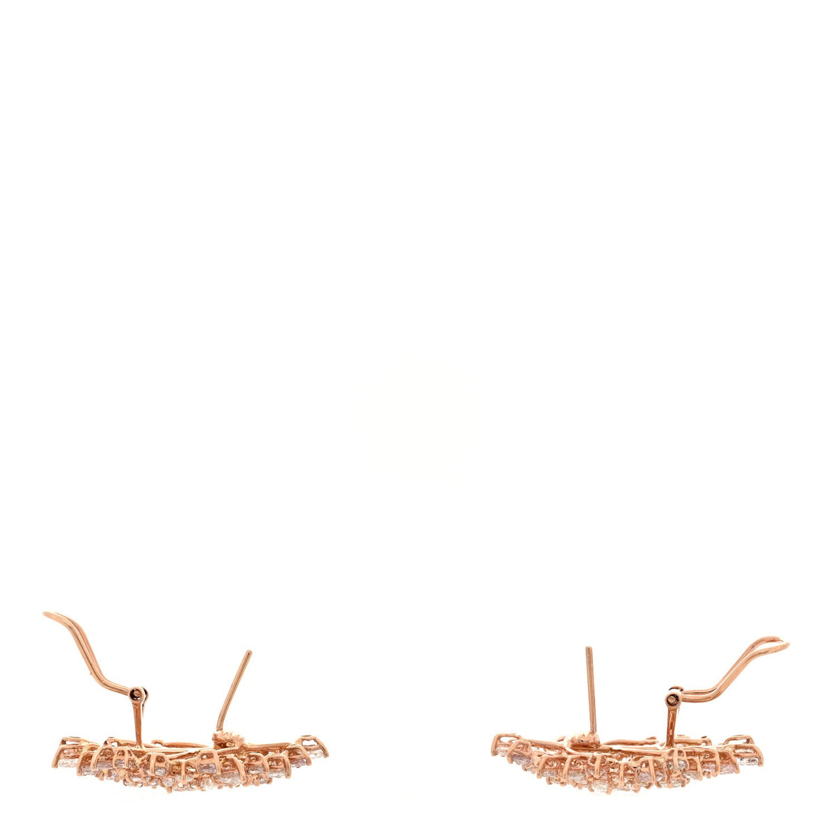 Parker & West by FASHIONPHILE18K Rose Gold Pink Diamond Cluster Earrings