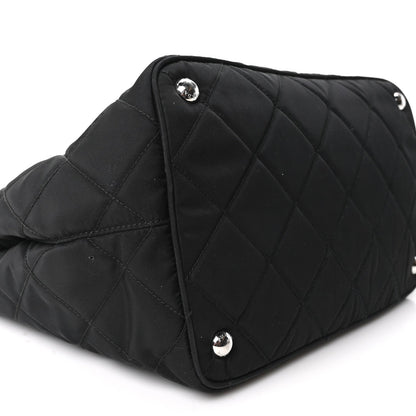 Prada Nylon Tessuto Impuntu Quilted Tote Black