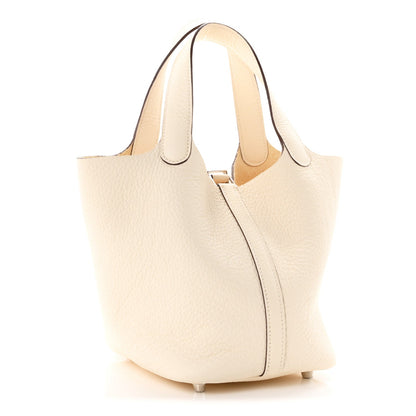 Hermes Taurillon Clemence Picotin Lock 18 PM Bag Nata