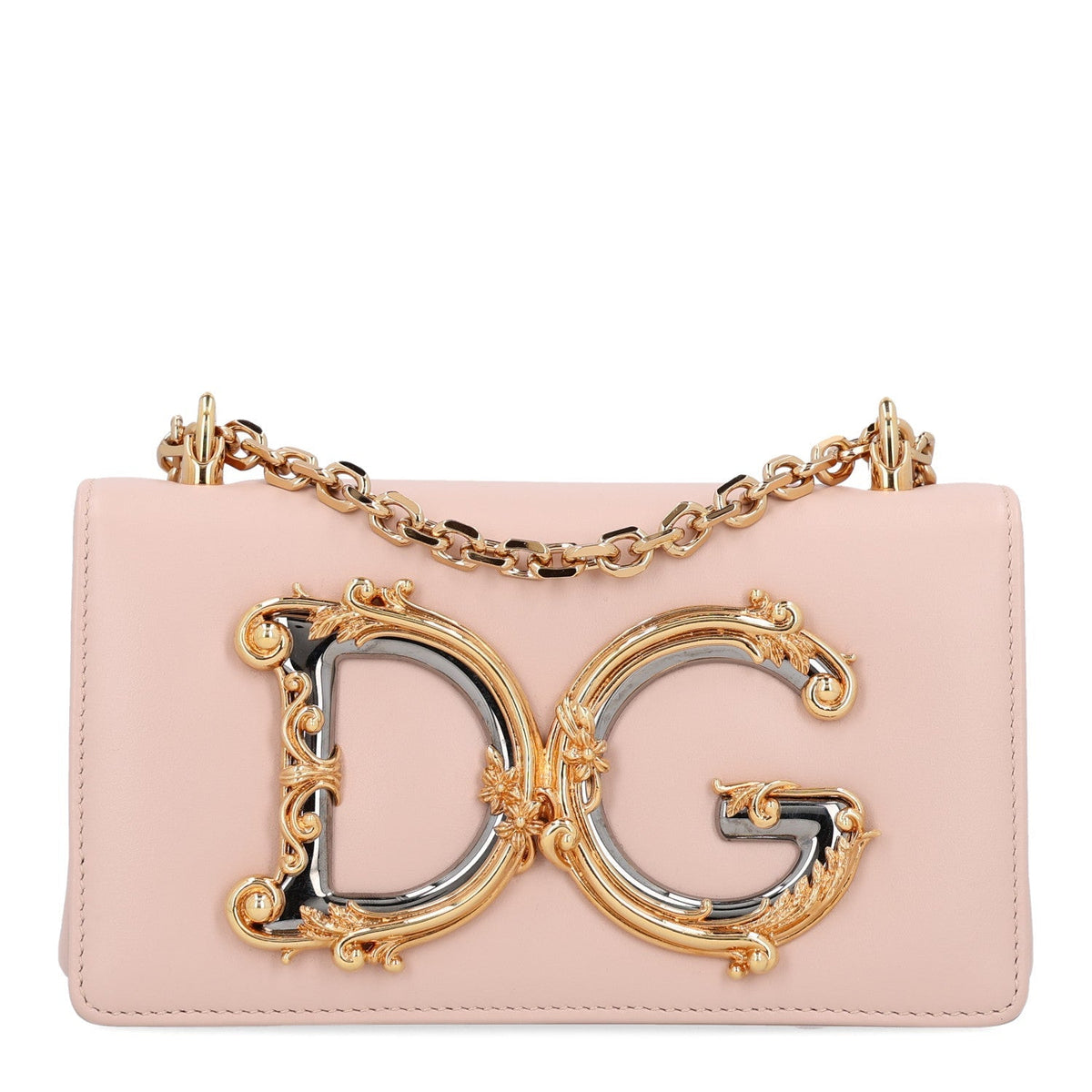 Dolce & Gabbana Nappa DG Girls Phone Shoulder Bag Cipria