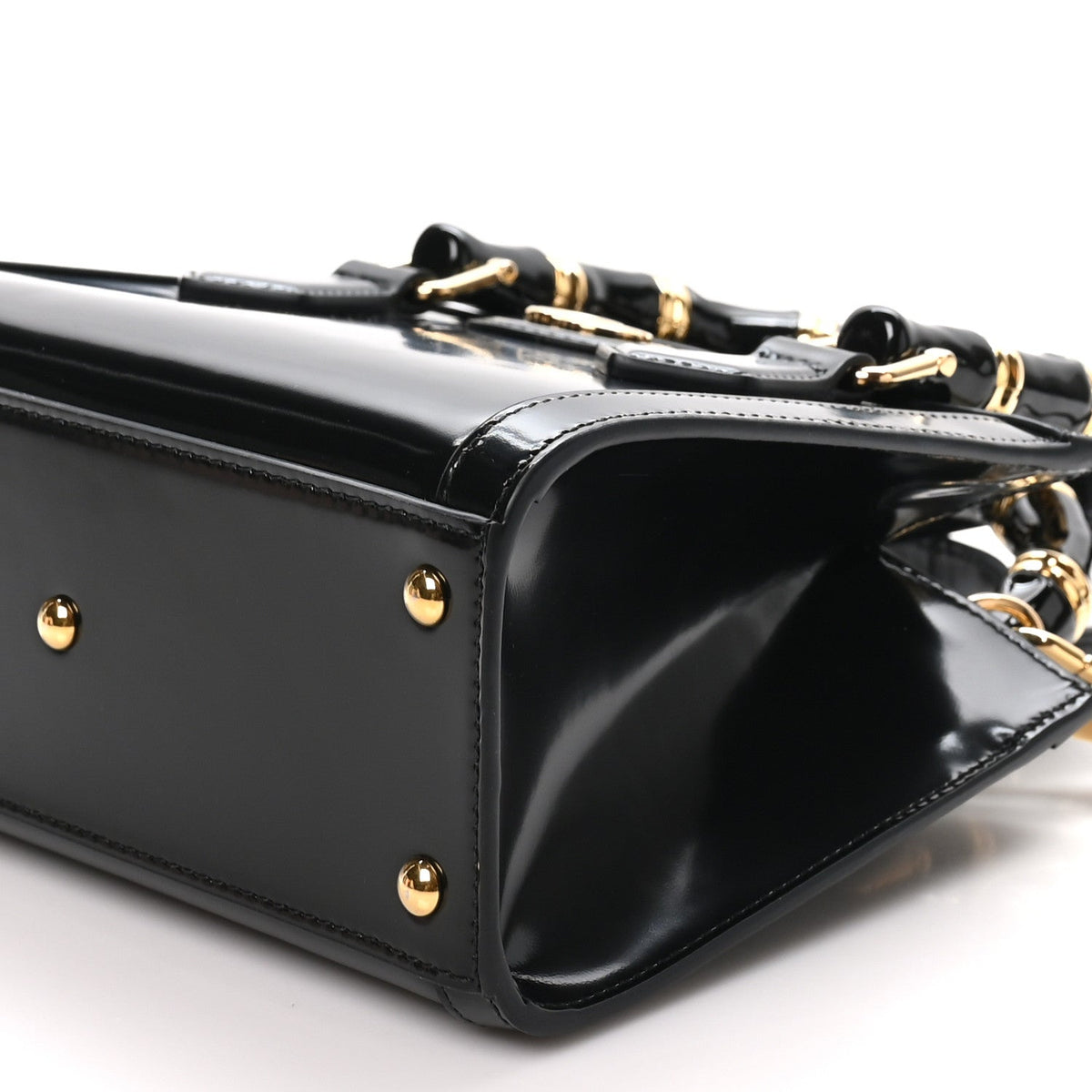 Gucci Polished Calfskin Small Diana Tote Bag Black