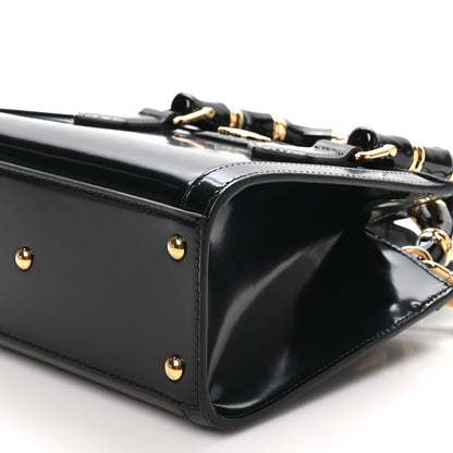 Gucci Polished Calfskin Small Diana Tote Bag Black