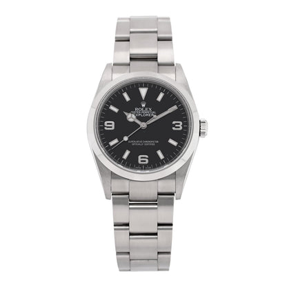 Rolex Stainless Steel 36mm Explorer Watch Black 114270