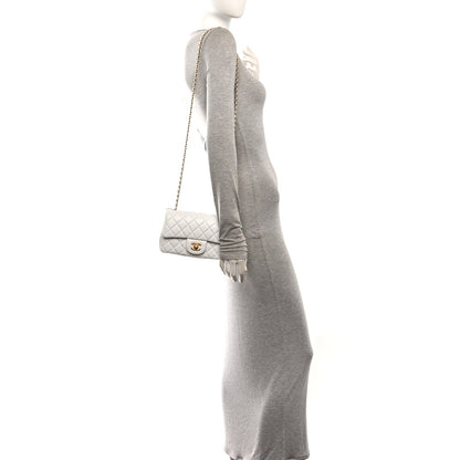 Chanel Lambskin Quilted Mini Rectangular Pearl Crush Flap White