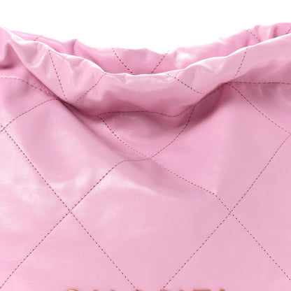 Chanel Shiny Calfskin Quilted Small 22 Pink