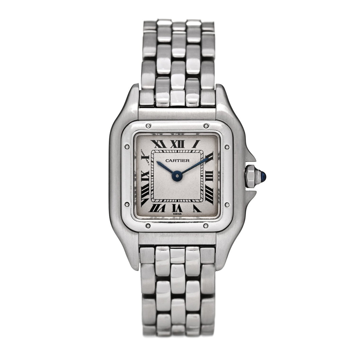 Cartier Stainless Steel 22mm Panthere Quartz Watch Ivory