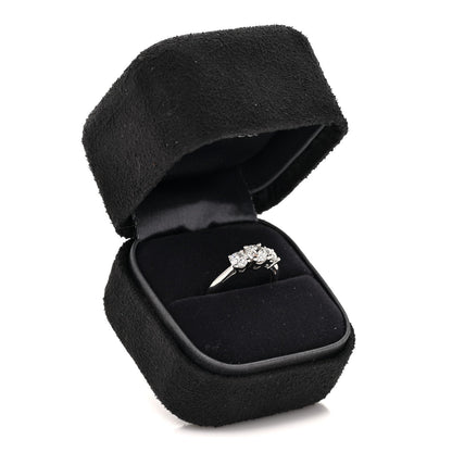Tiffany Platinum Diamond 1.25ctw Three Stone Engagement Ring 52 6