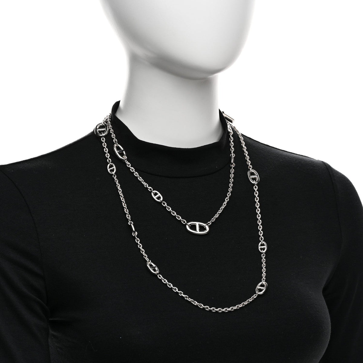 Hermès Sterling Silver Farandole 120 Necklace