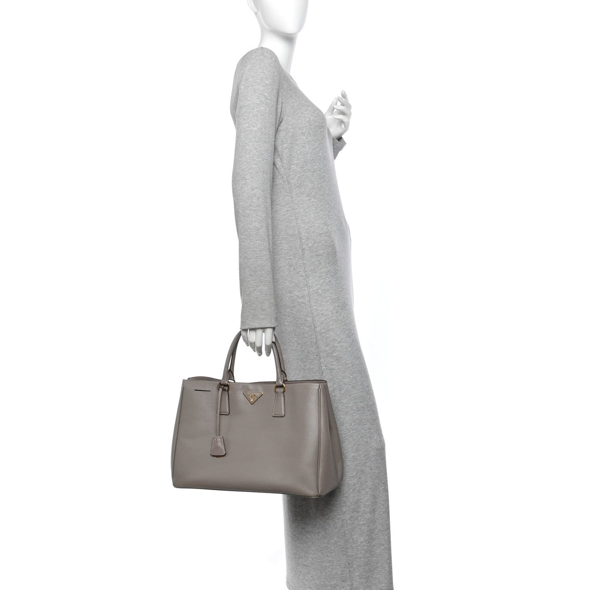 Prada Saffiano Lux Large Tote Argilla