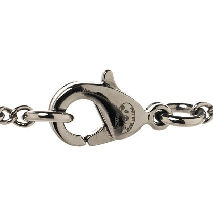 Chanel Crystal CC Star Necklace Silver Blue