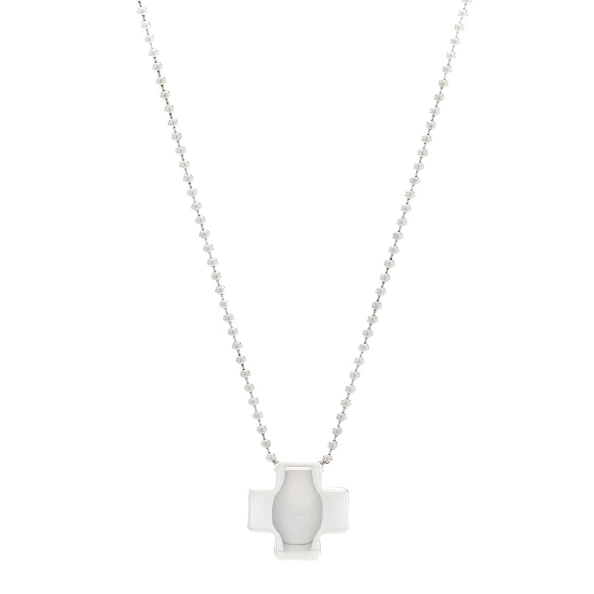 Tiffany Sterling Silver Square Cross Pendant Necklace