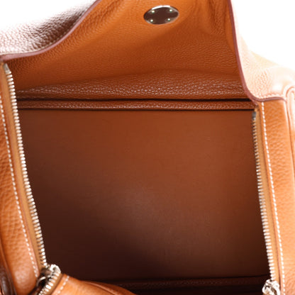 Hermes Taurillon Clemence Lindy 34 Bag Gold