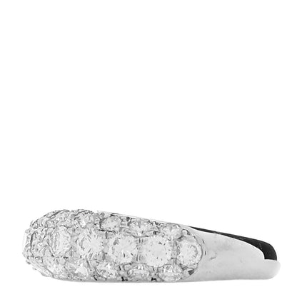 Platinum Diamond 1.18ctw Three Row Dome Band Ring 6