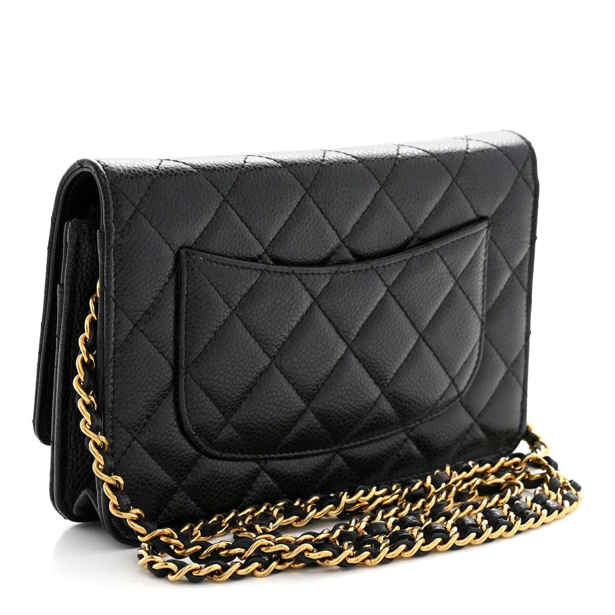 Chanel Caviar Quilted Wallet on Chain WOC Black