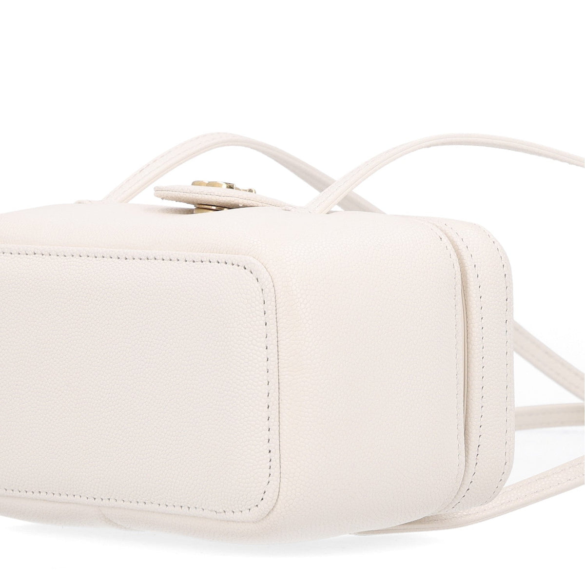 Chanel Shiny Caviar Preppy Coco Long Vanity With Strap White