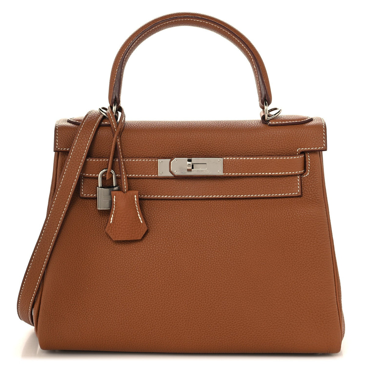 Hermes Togo 28cm Kelly Retourne Bag Gold