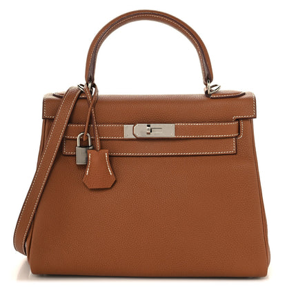 Hermes Togo 28cm Kelly Retourne Bag Gold