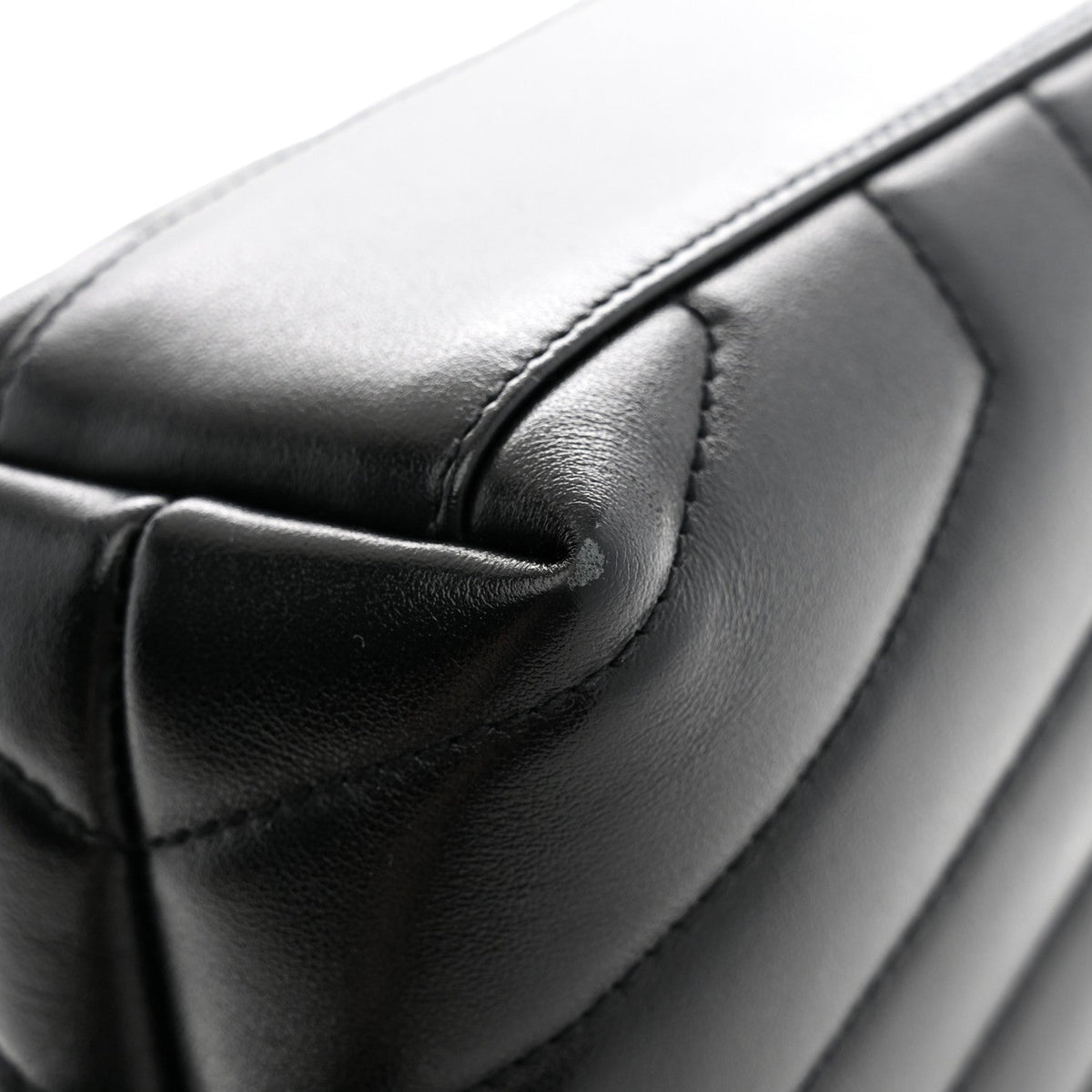 Saint Laurent Calfskin Toy Loulou Crossbody Bag Black