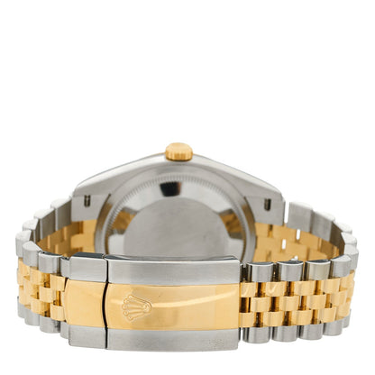 Rolex Stainless Steel 18K Yellow Gold 36mm Datejust Watch Champagne 126233