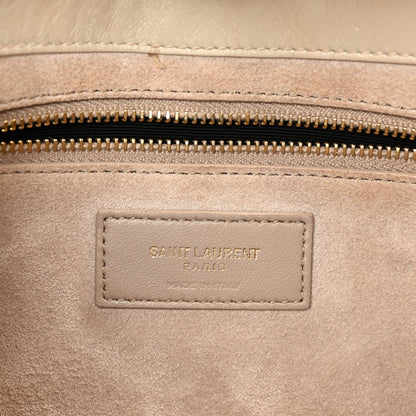 Saint Laurent Smooth Calfskin Le 5 A 7 Hobo Blanc Vintage
