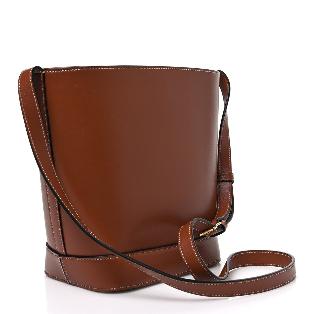 Celine Smooth Calfskin Small Cuir Triomphe Bucket Bag Tan