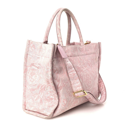 Versace Jacquard Barocco Print Medium Athena Tote Pink
