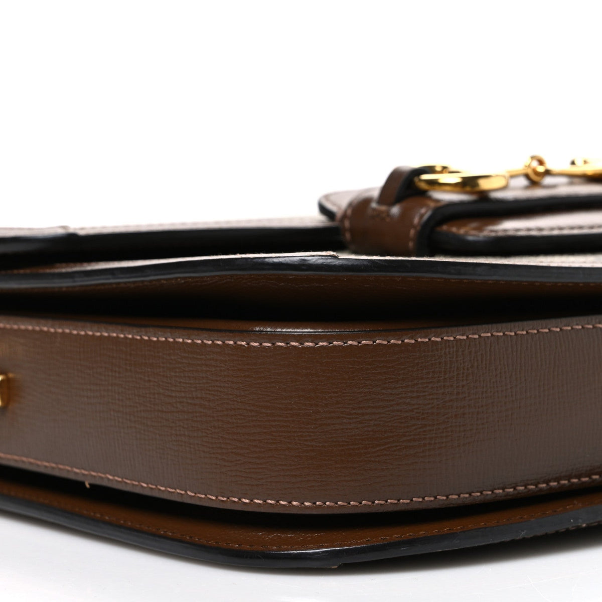 Gucci GG Supreme Monogram Horsebit 1955 Shoulder Bag Beige Brown Sugar