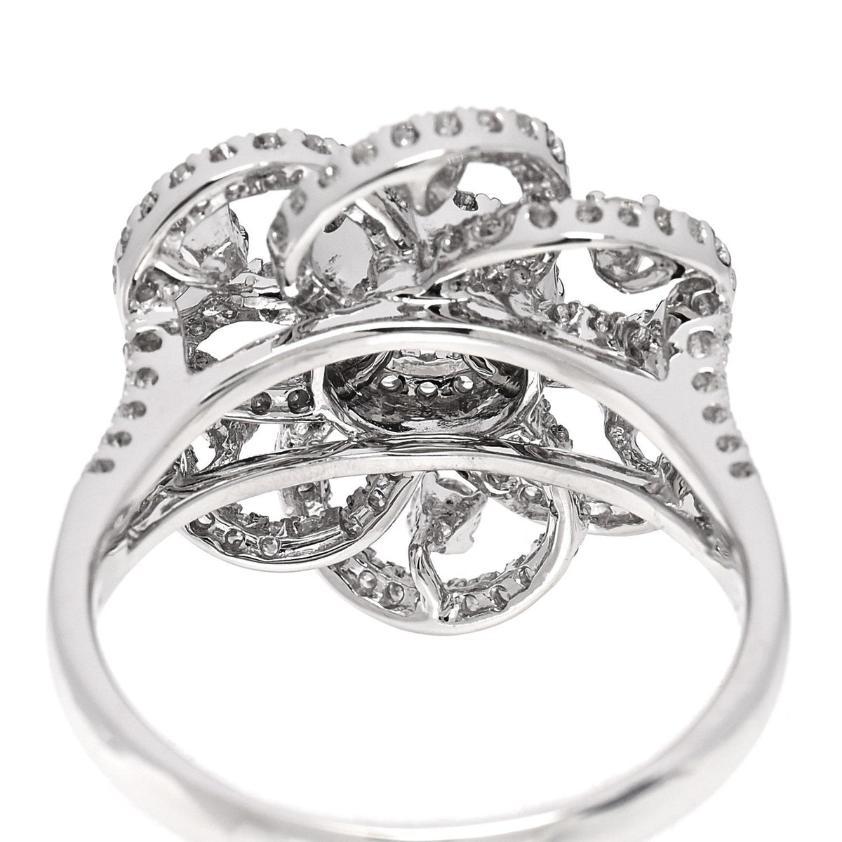 Parker & West by FASHIONPHILE18K White Gold Diamond 1.24ctw Flower Ring 59 8.75