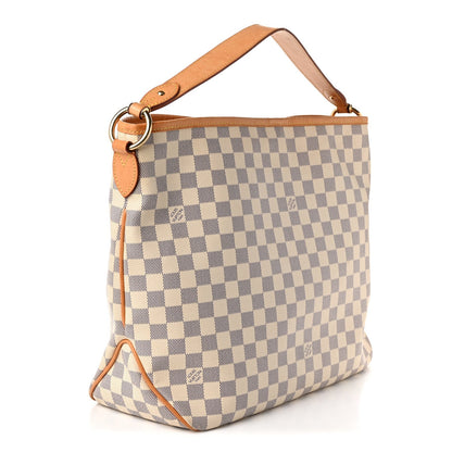 Louis Vuitton Damier Azur Delightful MM Rose Ballerine