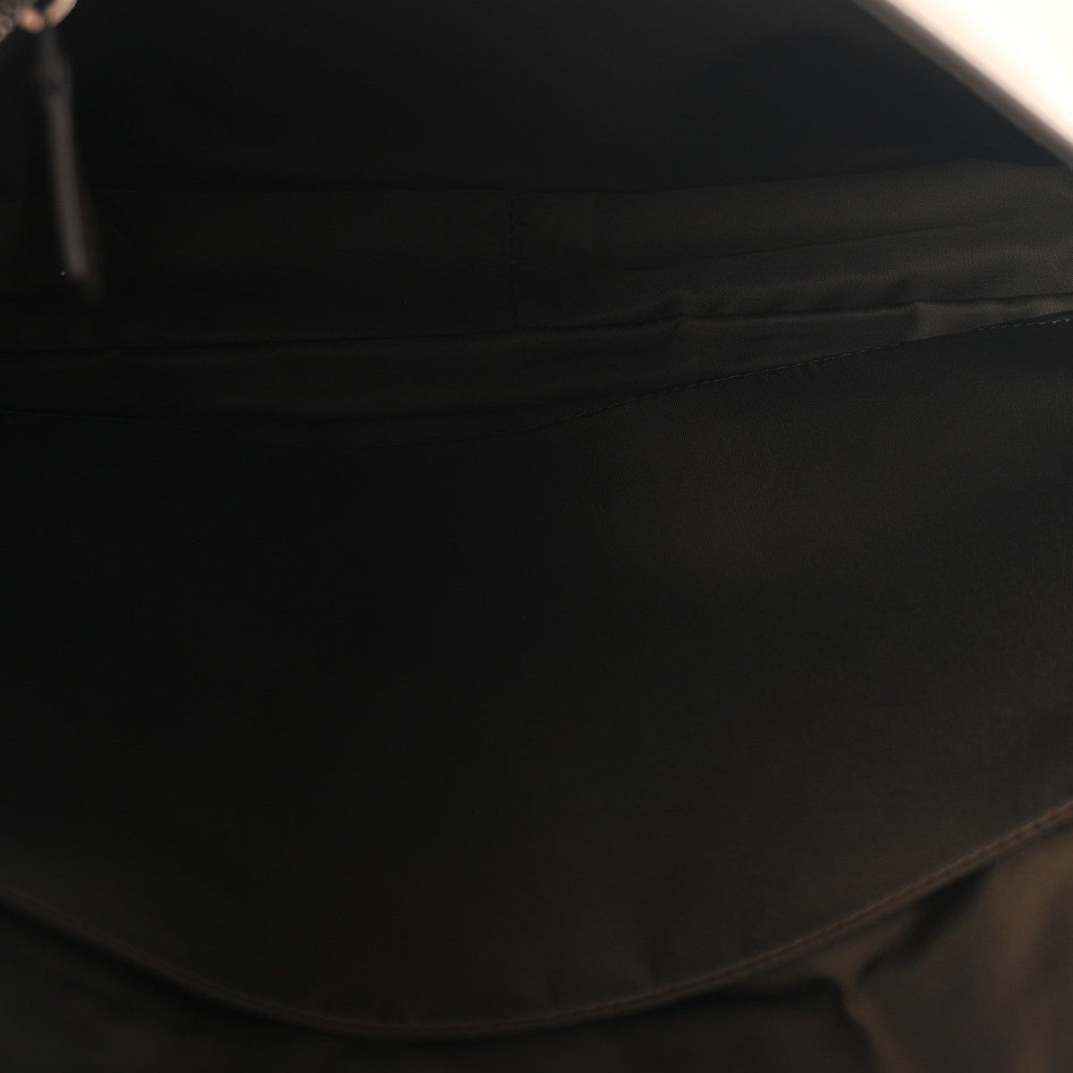 Fendi Econyl Nylon Cuoio Romano Large Baguette Messenger Bag Ebano