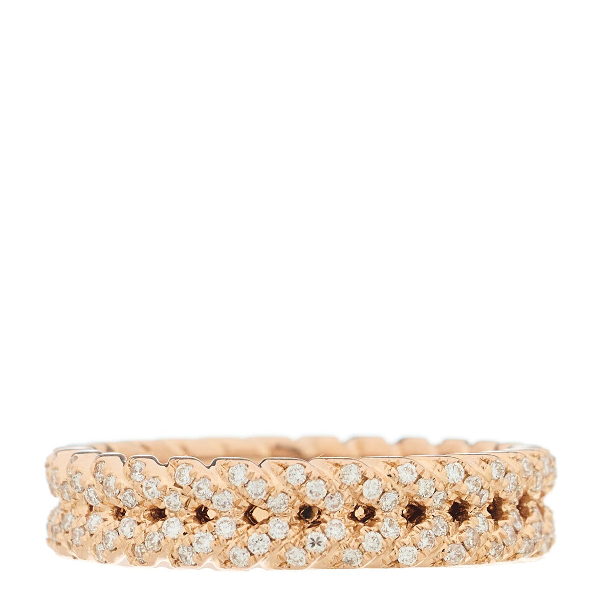 Anita Ko18K Rose Gold Diamond Braided Ring 54 7