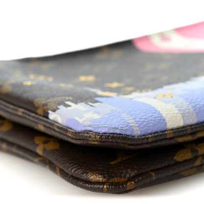 Louis Vuitton Monogram 2019 Christmas Animation Double Zip Pochette