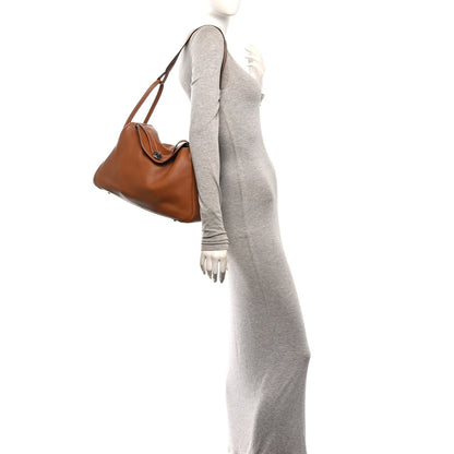 Hermes Taurillon Clemence Lindy 34 Bag Gold