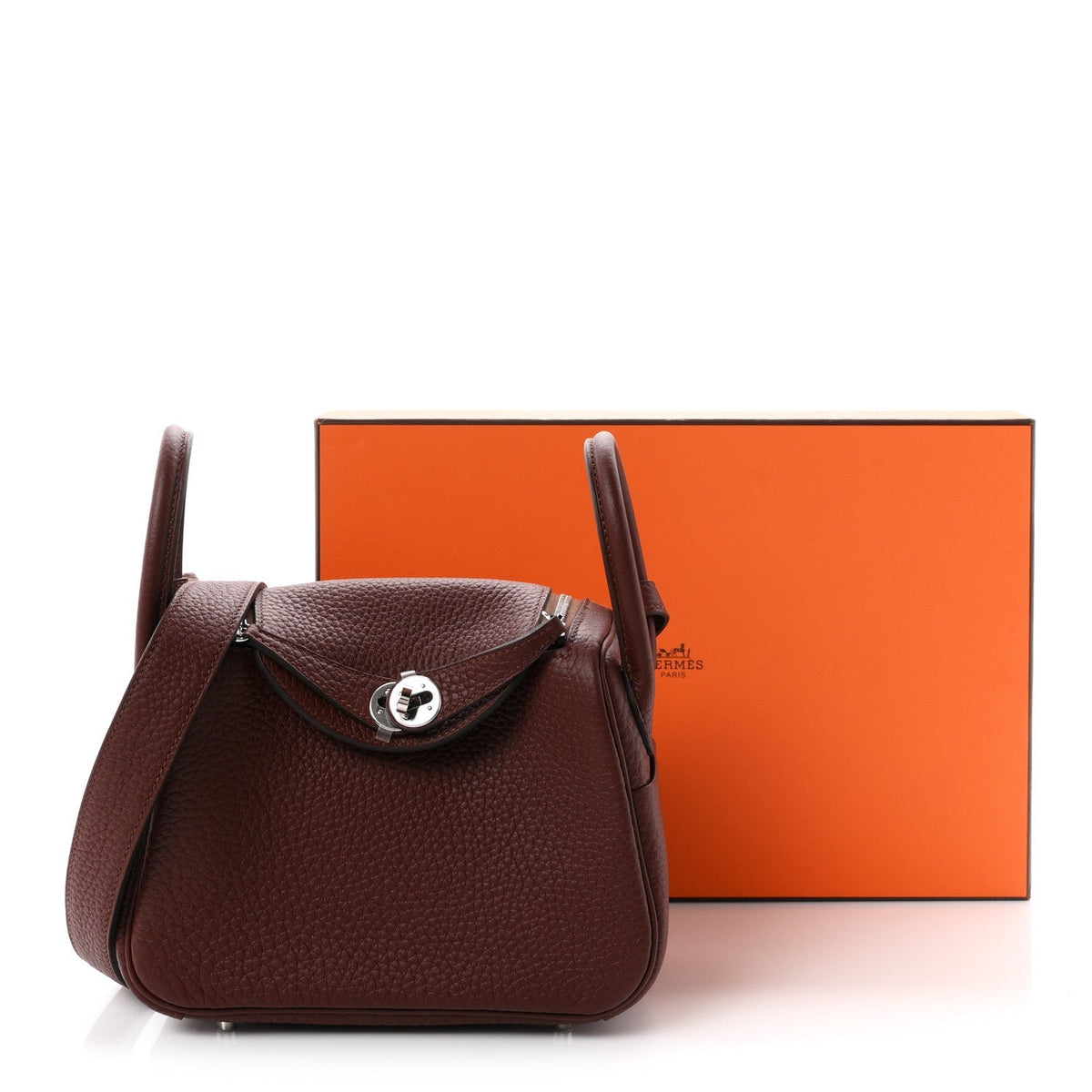 Hermes Taurillon Clemence Mini Lindy 20 Terre 1983359