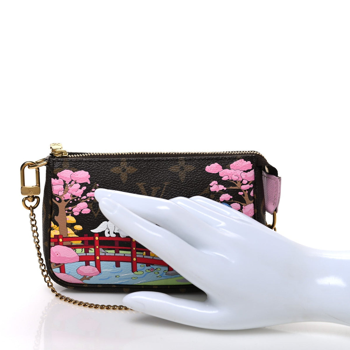 Louis Vuitton Monogram 2021 Christmas Mini Pochette Accessoires Wisteria Pink