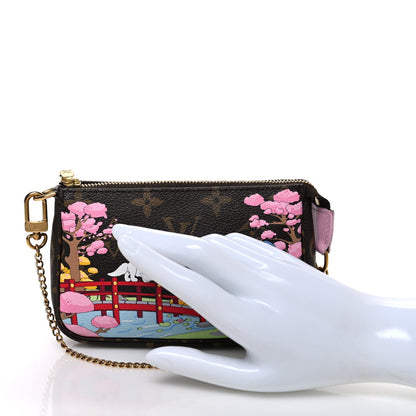 Louis Vuitton Monogram 2021 Christmas Mini Pochette Accessoires Wisteria Pink